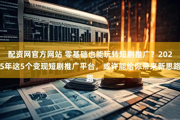 配资网官方网站 零基础也能玩转短剧推广？2025年这5个变现短剧推广平台，或许能给你带来新思路